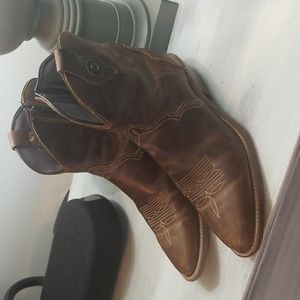 Brown Leather booties Sz 6.5